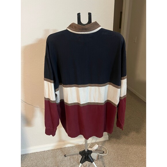 Vintage Abercrombie & Fitch Colorblock Long Sleeved Rugby Polo Men’s Size XXL - Picture 4 of 8